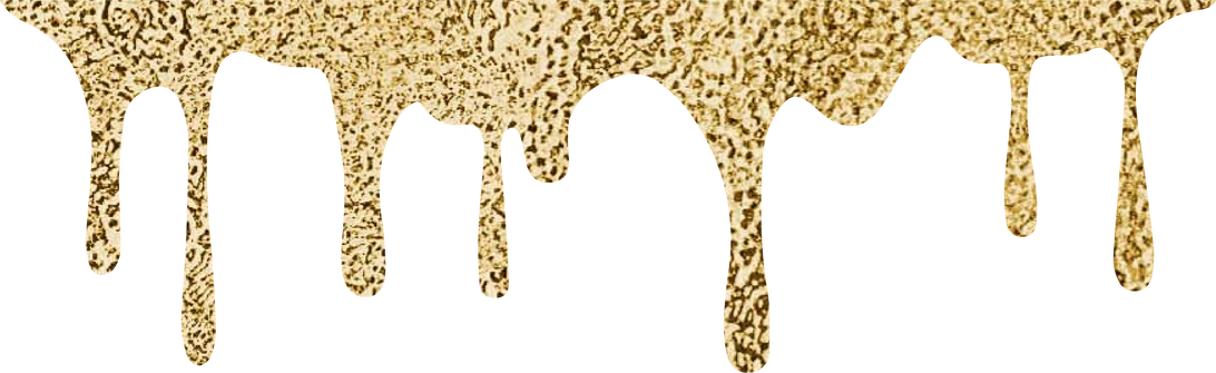 dripping gold glitter