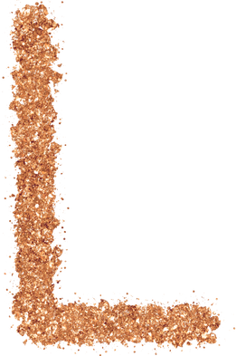 rose gold glitter L