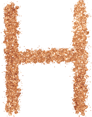 rose gold glitter H