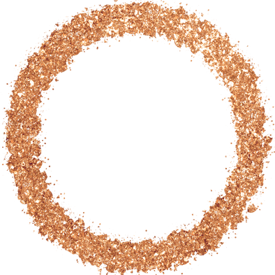 rose gold glitter O